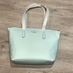 Kate Spade kitt Ksynl large tote purse blue glow NWT